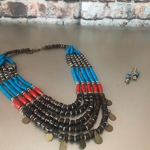 Tribal Necklace w/ earrings